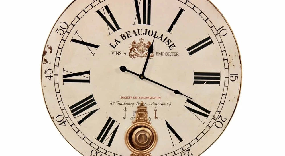 Horloge Ancienne Balancier La Beaujolaise 58cm - Bois - Blanc 4 Horloge Ancienne Balancier La Beaujolaise 58cm - Bois - Blanc – Image 2