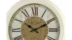 Horloge Ancienne Murale Hôtel Westminster 47cm - Fer - Blanc -Promos Le Jardin Vivant Magasin 6479de159abea4.13696209