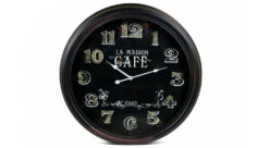 Horloge Ancienne Murale La Maison Du Café Métal Noir 62cm