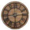 Grande Horloge Ancienne Bois Métal Marron 60x3x60cm - Bois, Métal