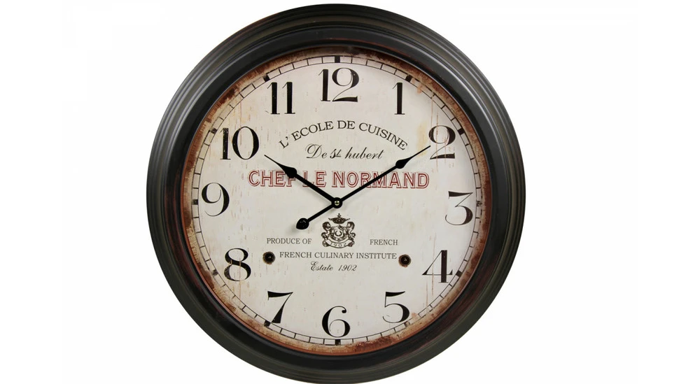 Horloge Ancienne Murale L'ecole De Cuisine De St Hubert Métal Blanc 58cm 3 Horloge Ancienne Murale L'ecole De Cuisine De St Hubert Métal Blanc 58cm