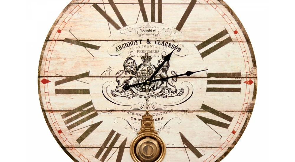 Horloge Ancienne Balancier Archbutt & Clarkson 58cm - Bois - Blanc 4 Horloge Ancienne Balancier Archbutt & Clarkson 58cm - Bois - Blanc – Image 2
