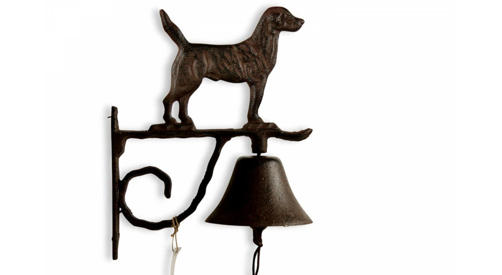 Cloche Chien Fonte Marron 21x11x26cm 4 Cloche Chien Fonte Marron 21x11x26cm – Image 2