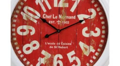 Horloge Ancienne Murale Chef Le Normand Métal Rouge-bordeaux 58cm 7 Horloge Ancienne Murale Chef Le Normand Métal Rouge-bordeaux 58cm -Promos Le Jardin Vivant Magasin 6479de3459f418.35818245