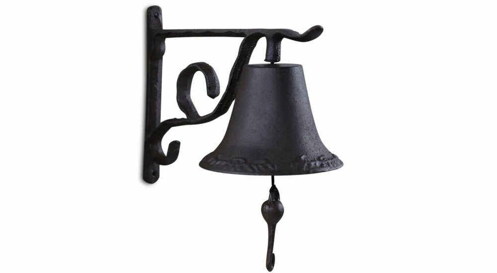 Cloche Fonte Marron 31x17x31cm 3 Cloche Fonte Marron 31x17x31cm