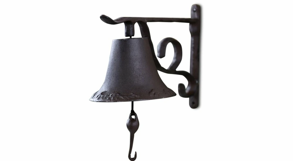 Cloche Fonte Marron 31x17x31cm 4 Cloche Fonte Marron 31x17x31cm – Image 2