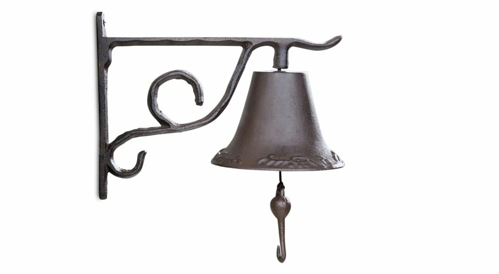 Cloche Fonte Marron 31x17x31cm 5 Cloche Fonte Marron 31x17x31cm – Image 3