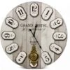 Horloge Ancienne Balancier Grand Hôtel Montmartre Bois Blanc 58cm - Gris -Promos Le Jardin Vivant Magasin 6479de4235cab8.08501582