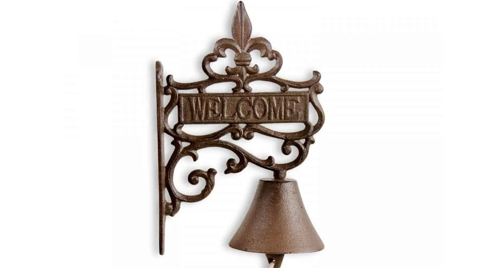 Cloche Welcome Fonte Marron 18x10.5x26.5cm 4 Cloche Welcome Fonte Marron 18x10.5x26.5cm – Image 2