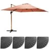 Parasol Déporté 3x3m Et 4 Dalles Lestées Effet Bois Argile 1 Parasol Déporté 3x3m Et 4 Dalles Lestées Effet Bois Argile -Promos Le Jardin Vivant Magasin 647b2f8b241de9.27381784
