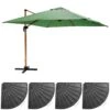 Parasol Déporté 3x3m Et 4 Dalles Lestées Effet Bois Vert Cactus 2 Parasol Déporté 3x3m Et 4 Dalles Lestées Effet Bois Vert Cactus -Promos Le Jardin Vivant Magasin 647b2f8d1aebd5.11210554