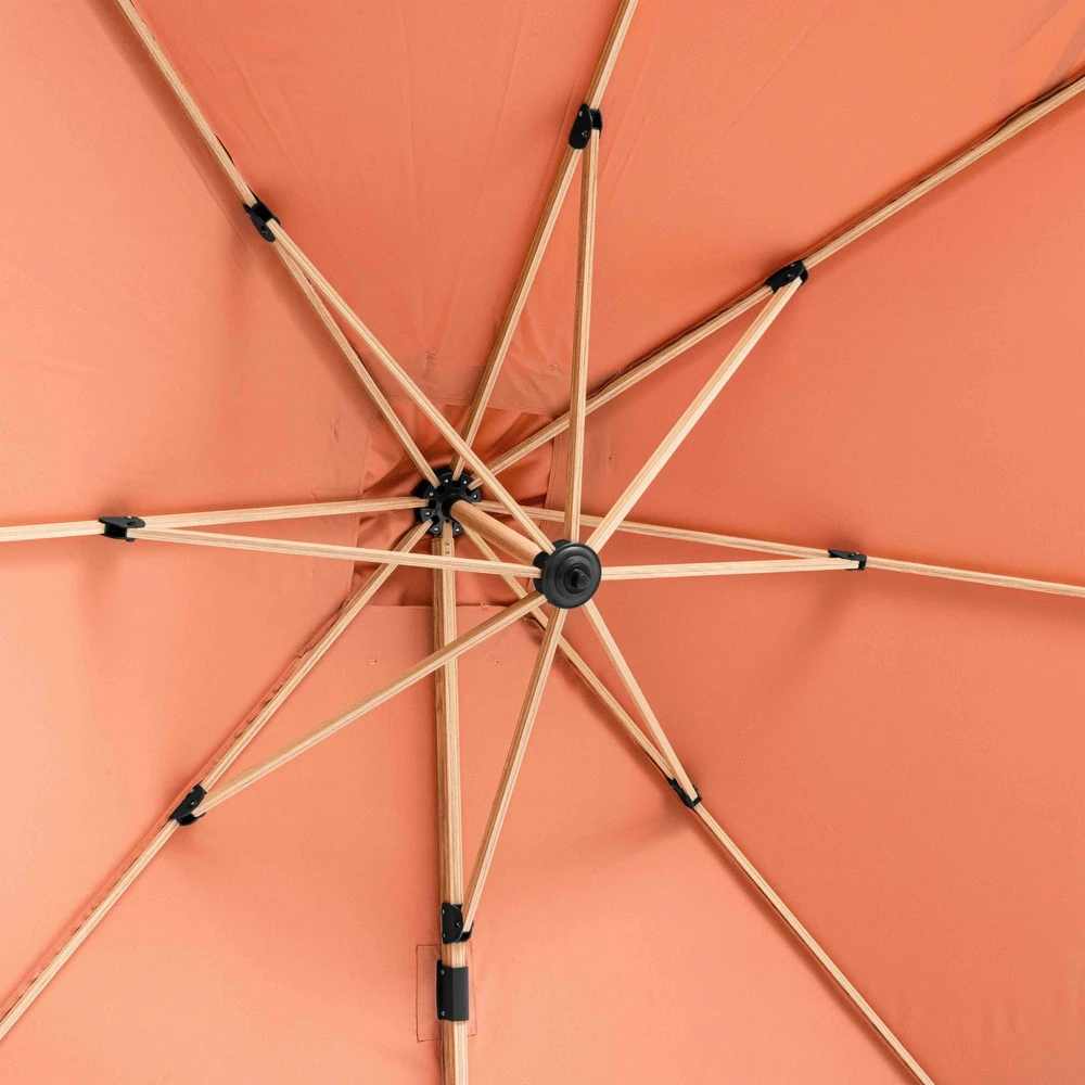 Parasol Déporté 3x3m Et 4 Dalles à Remplir Effet Bois Argile 8 Parasol Déporté 3x3m Et 4 Dalles à Remplir Effet Bois Argile – Image 6