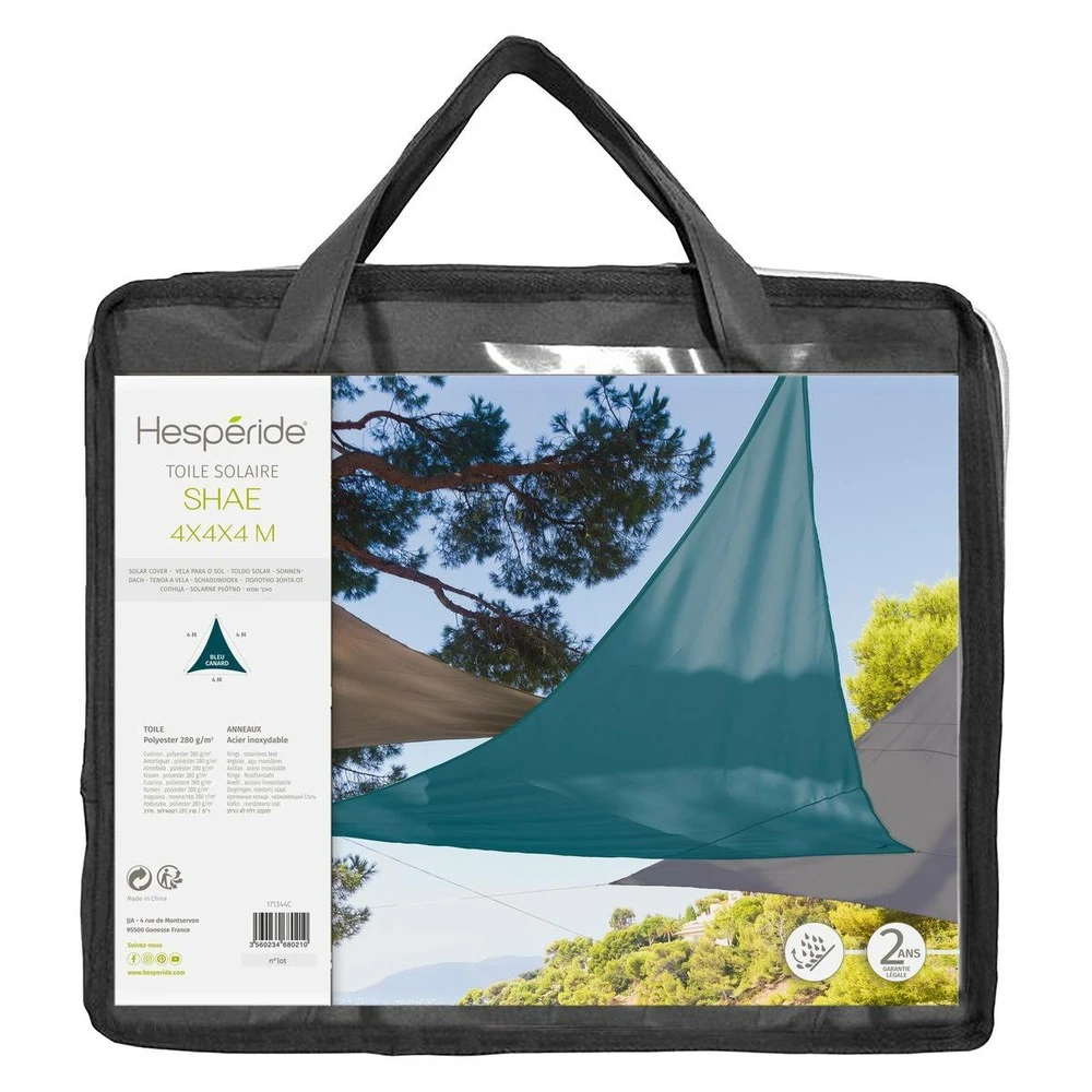 Voile D'ombrage Triangulaire Shae Bleu Canard 5 Voile D'ombrage Triangulaire Shae Bleu Canard – Image 3