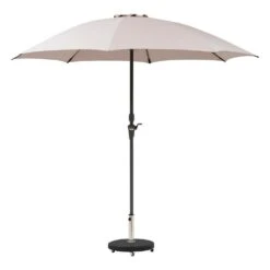 Parasol Droit Rond Sisko Taupe