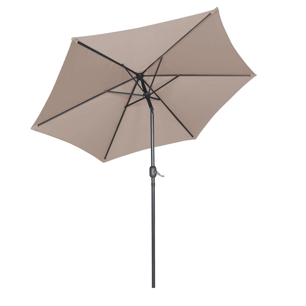 Parasol Droit 3m En Aluminium Taupe 4 Parasol Droit 3m En Aluminium Taupe – Image 2