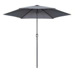 Parasol Droit Inclinable 3m Et 4 Dalles Lestées Aluminium Gris -Promos Le Jardin Vivant Magasin 6480223dc93018.07366123