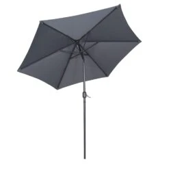 Parasol Droit Inclinable 3m Et 4 Dalles Lestées Aluminium Gris -Promos Le Jardin Vivant Magasin 6480223dceb865.65898081