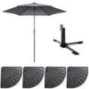 Parasol Droit Inclinable 3m Et 4 Dalles Lestées Aluminium Gris -Promos Le Jardin Vivant Magasin 6480223dd4a479.29718758