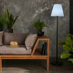 Lampadaire Droit à Led En Acier Gris -Promos Le Jardin Vivant Magasin 6480c9adf10d05.84277064