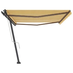 VIDAXL Auvent Automatique Sur Pied 500x350 Cm Jaune/blanc -Promos Le Jardin Vivant Magasin 6480d1da591ff0.49543730
