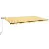 VIDAXL Auvent Automatique Capteur De Vent Led 600x350cm Jaune Et Blanc 1 VIDAXL Auvent Automatique Capteur De Vent Led 600x350cm Jaune Et Blanc -Promos Le Jardin Vivant Magasin 6480d1dbc92a90.93466799