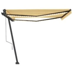 VIDAXL Auvent Automatique Capteur De Vent Led 450x350cm Jaune Et Blanc 12 VIDAXL Auvent Automatique Capteur De Vent Led 450x350cm Jaune Et Blanc -Promos Le Jardin Vivant Magasin 6480d1e3694318.65725767