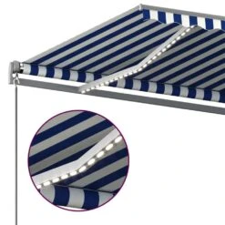 VIDAXL Auvent Automatique Capteur De Vent/led 600x300 Cm Bleu Et Blanc 14 VIDAXL Auvent Automatique Capteur De Vent/led 600x300 Cm Bleu Et Blanc -Promos Le Jardin Vivant Magasin 6480d1e88f8566.58773286