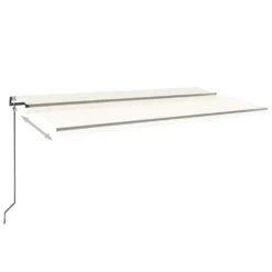VIDAXL Auvent Automatique Avec Capteur De Vent Et Led 600x350 Cm Crème -Promos Le Jardin Vivant Magasin 6480d1eef278e5.29587629