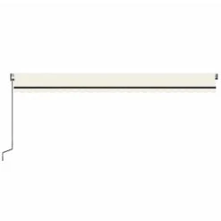 VIDAXL Auvent Automatique Avec Capteur De Vent Et Led 600x350 Cm Crème -Promos Le Jardin Vivant Magasin 6480d1ef055206.49144498