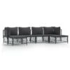 VIDAXL Salon De Jardin Avec Coussins 6 Pcs Anthracite Acier -Promos Le Jardin Vivant Magasin 6480d2f2414687.80123319