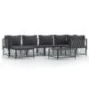 VIDAXL Salon De Jardin 7 Pcs Avec Coussins Anthracite Acier -Promos Le Jardin Vivant Magasin 6480d3035a5d22.89799111