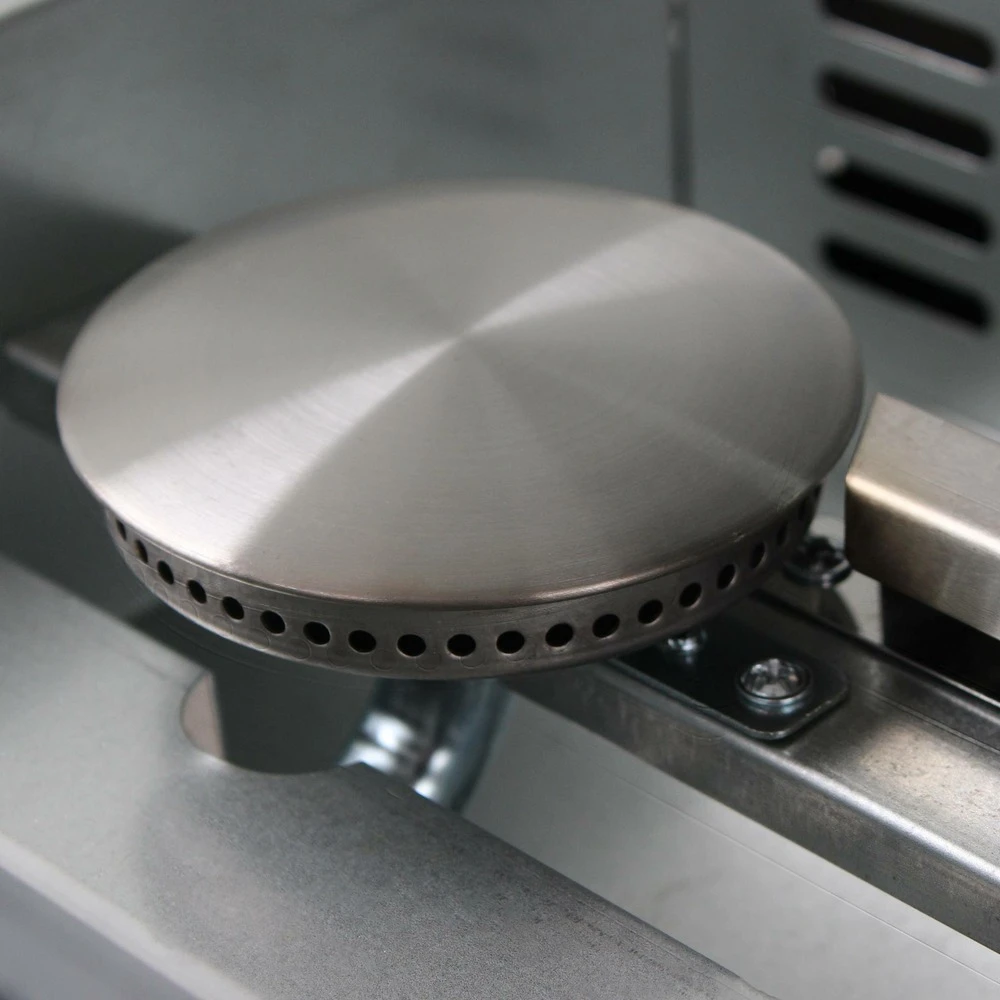 Plancha Au Gaz 2 Brûleurs Sur Chariot - Porthos - 5kw. Plancha à Gaz Avec Desserte . Cuisine Extérieure. Plaque émaillée. Inox. 9 Plancha Au Gaz 2 Brûleurs Sur Chariot - Porthos - 5kw. Plancha à Gaz Avec Desserte . Cuisine Extérieure. Plaque émaillée. Inox. – Image 7