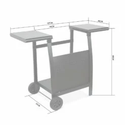 Desserte Pour Plancha Au Gaz - Chariot Porthos 2 Brûleurs - Chariot Barbecue Noir. Cuisine Extérieure. Roulettes -Promos Le Jardin Vivant Magasin 6482c3f11d6450.51439690