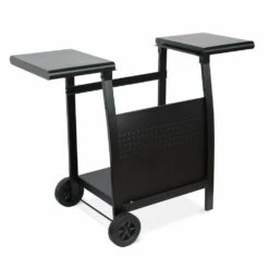 Desserte Pour Plancha Au Gaz - Chariot Porthos 2 Brûleurs - Chariot Barbecue Noir. Cuisine Extérieure. Roulettes -Promos Le Jardin Vivant Magasin 6482c3f1226ae8.94977140