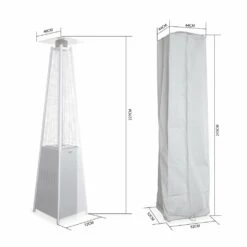 Chauffage D'extérieur Avec Sa Housse Intégrale - Arctic 13kw Gris Clair - Parasol Chauffant Gaz Pyramide. Chauffage De Terrasse -Promos Le Jardin Vivant Magasin 6482c400d88cb3.40243665