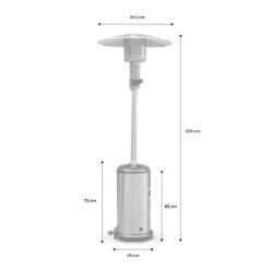 Lot De 2 Chauffages D'extérieur Gaz 12.5kw - Finland - Parasols Chauffants En Acier Inoxydable. Réglable. Porte En Façade Et -Promos Le Jardin Vivant Magasin 648318a00bf580.17926924