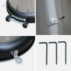 Lot De 2 Chauffages D'extérieur Gaz 12.5kw - Finland - Parasols Chauffants En Acier Inoxydable. Réglable. Porte En Façade Et -Promos Le Jardin Vivant Magasin 648318a014fce8.01860620