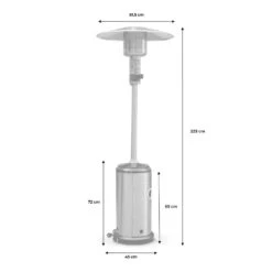 Lot De 2 Chauffages Extérieur à Gaz Noir. Parasols Chauffants De Terrasse Finland 12.5kw Avec Roulettes 15 Lot De 2 Chauffages Extérieur à Gaz Noir. Parasols Chauffants De Terrasse Finland 12.5kw Avec Roulettes -Promos Le Jardin Vivant Magasin 648318a13043d9.55633481