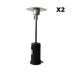 Lot De 2 Chauffages D'extérieur à Gaz 13kw - Siberia - Parasols Chauffants. Avec Roulettes Et Stabilisateur -Promos Le Jardin Vivant Magasin 648318a1cff7b2.79476169