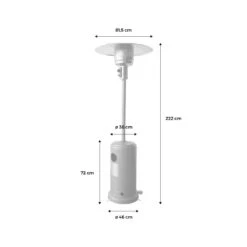 Lot De 2 Chauffages D'extérieur à Gaz 13kw - Siberia - Parasols Chauffants. Avec Roulettes Et Stabilisateur -Promos Le Jardin Vivant Magasin 648318a3ca7444.65290447