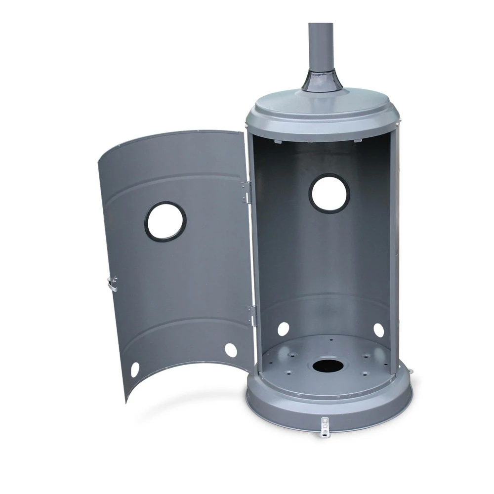 Lot De 2 Chauffages Extérieur à Gaz Gris. Parasols Chauffants De Terrasse Finland 12.5kw Avec Roulettes 5 Lot De 2 Chauffages Extérieur à Gaz Gris. Parasols Chauffants De Terrasse Finland 12.5kw Avec Roulettes – Image 3