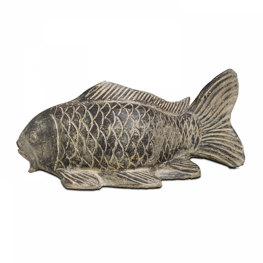 Statue De Jardin Carpe En Pierre Naturelle Gris 4 Statue De Jardin Carpe En Pierre Naturelle Gris – Image 2