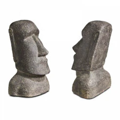 Statue De Jardin île De Pâques En Pierre Naturelle Gris -Promos Le Jardin Vivant Magasin 648861d7369245.16304385