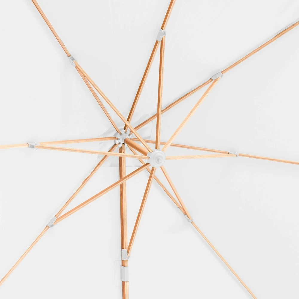 Parasol Déporté Carré 3x3m Effet Bois écru 8 Parasol Déporté Carré 3x3m Effet Bois écru – Image 6