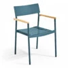 Fauteuil De Jardin En Aluminium Et Bois Bleu Canard -Promos Le Jardin Vivant Magasin 64886518953427.62715315
