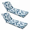 Lot De 2 Coussins Bain De Soleil Polyester Bleu 186x60x5 Cm -Promos Le Jardin Vivant Magasin 64886575038de6.76462184