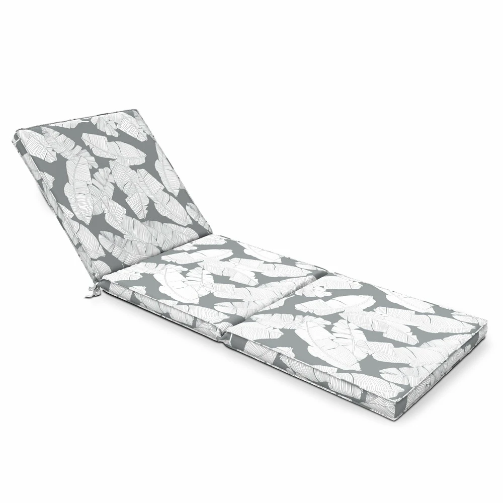 Coussin Pour Bain De Soleil Gris Et Blanc 186 X 60 X 5cm 3 Coussin Pour Bain De Soleil Gris Et Blanc 186 X 60 X 5cm