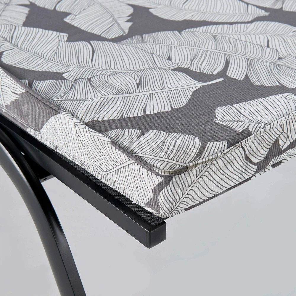 Coussin Pour Bain De Soleil Gris Et Blanc 186 X 60 X 5cm 7 Coussin Pour Bain De Soleil Gris Et Blanc 186 X 60 X 5cm – Image 5