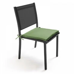 Lot De 4 Galettes De Chaise Polyester Vert Cactus 40x40x3 Cm -Promos Le Jardin Vivant Magasin 6488659de48b98.42576673
