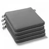 Lot De 4 Galettes De Chaise Polyester Gris 40x40x3 Cm -Promos Le Jardin Vivant Magasin 648865a3d11dd3.56663291
